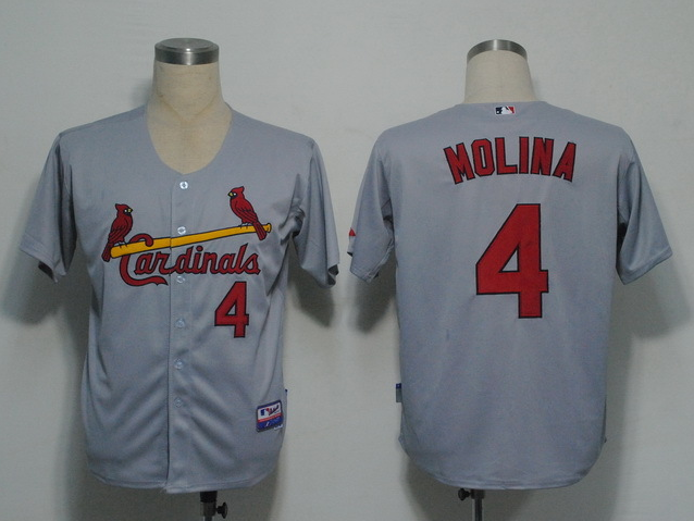 MLB セントルイス・カージナルス ユニフォーム　#4 Molina 　グレー/ホワイト